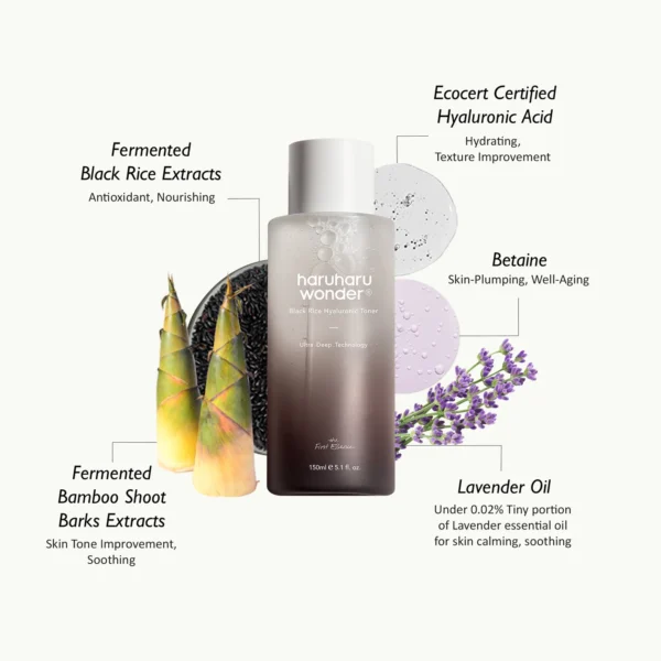 Black Rice Hyaluronic Toner For Sensitive Skin 150ml - Image 4