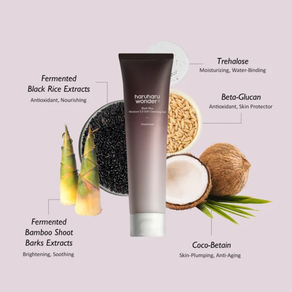 Black rice moisture 5.5 soft cleansing gel 100ml - Image 6