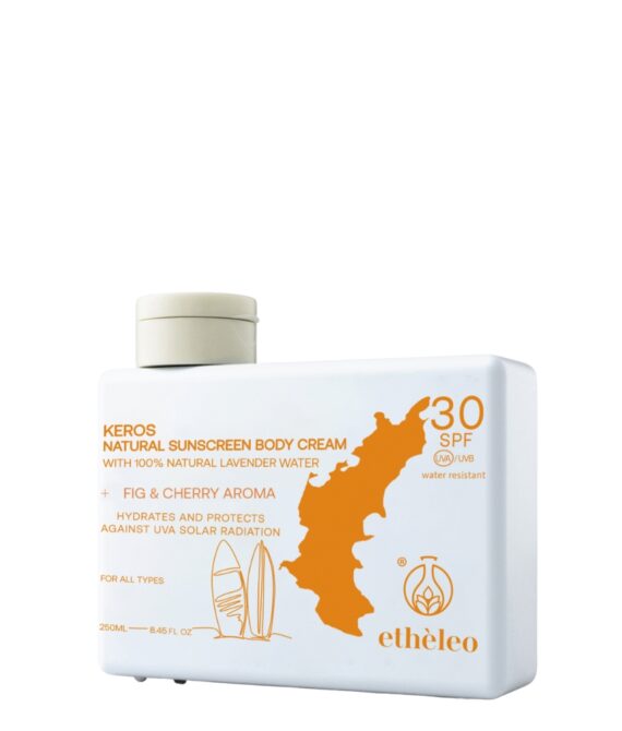KEROS Body Sunscreen Cream 250ml – Αντηλιακό Με Βιολογικό Ανθόνερο Λεβάντας SPF30